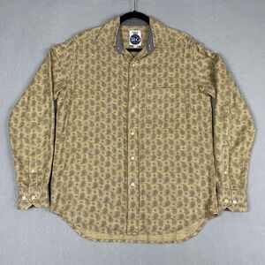 R&G Robert Graham Paisley Cotton Flannel Button Up Shirt Mens Size S Casual‎